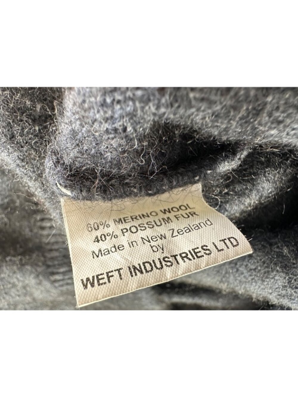 Merino Possum Men's M Blue Grey V-neck Wool Sweater Sustainable Timeless - Picture 5 of 6